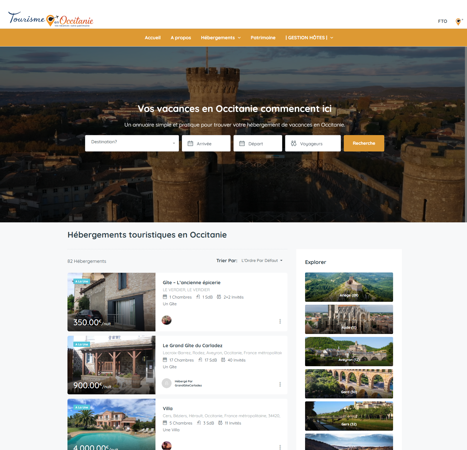 Tourisme Occitanie - site le mieux noté